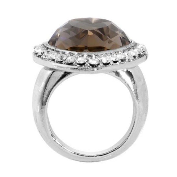 Size 7.5 -Black Diamond Luster Heart Ring - Picture 3 of 3